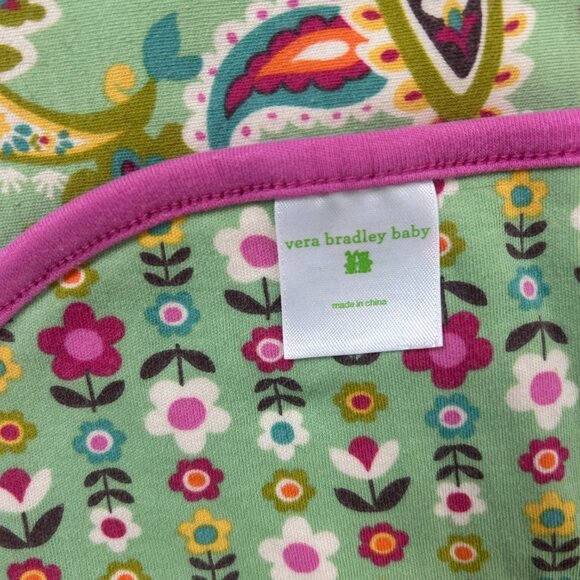 Vera Bradley Baby Tutti Fruiti Receiving Blanket Paisley Flowers - Picture 4 of 5